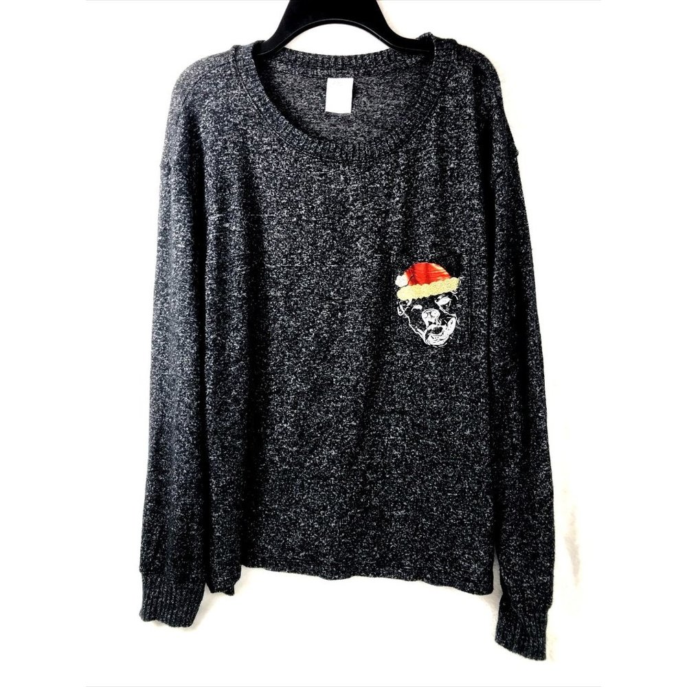 Christmas Sweater Women’s Stars And Above Size Large Bulldog Mom